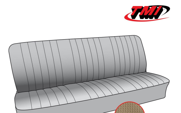 Sitzbezüge VW Bus T1 T2 Doka Doppelkabine hinten 64-73  beige (04) hintere Sitzbank